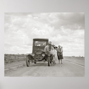 Op de weg, 1937. foto poster