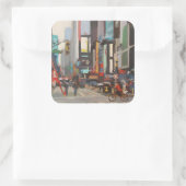 Op de weg 2012 vierkante sticker (Tas)