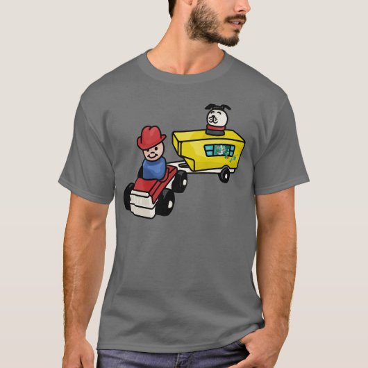 Op de weg met geluk t-shirt (Voorkant)