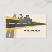 Op de weg rijden met vrachtwagens voor de auto visitekaartje (Achterkant)