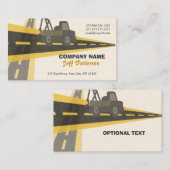 Op de weg rijden met vrachtwagens voor de auto visitekaartje (Voorkant / Achterkant)