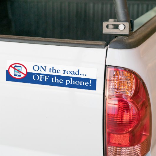Op de Weg van de Telefoon Bumpersticker (Op Truck)