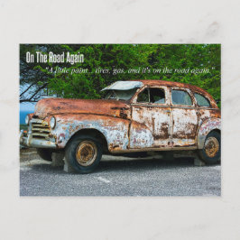 Op de weg weer. briefkaart