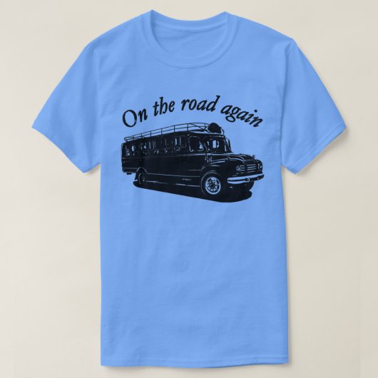 Op de weg weer busvrachtwagen t-shirt (Design voorkant)