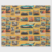 Op de weg weer: Car-infused inpakpapier (Vlak)