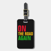 OP DE WEG WEER GESTELDE reis Bagagelabel (Voorkant verticaal)