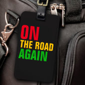 OP DE WEG WEER GESTELDE reis Bagagelabel