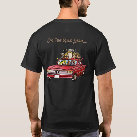 Op de weg weer kleuren T-shirt (Achterkant)