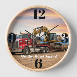 Op de weg Weer Truck Wall Clock