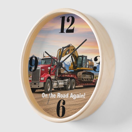 Op de weg Weer Truck Wall Clock (Hoek)