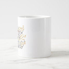 Op de wereld mok, rechtshandig grote koffiekop