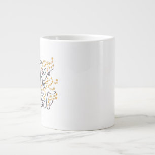 Op de wereld mok, rechtshandig grote koffiekop