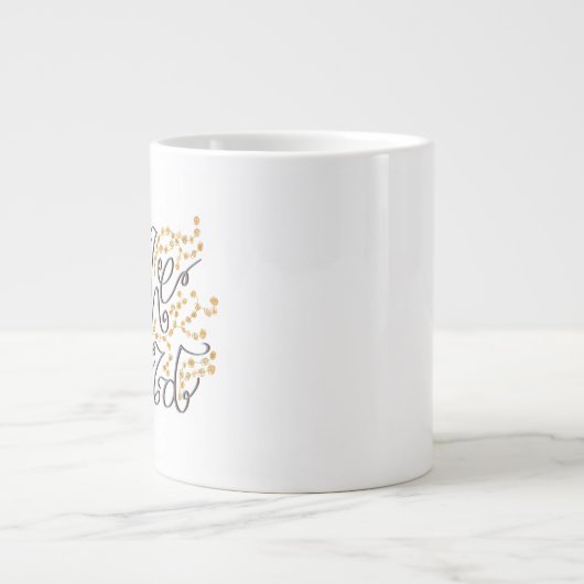 Op de wereld mok, rechtshandig grote koffiekop (Voorkant)