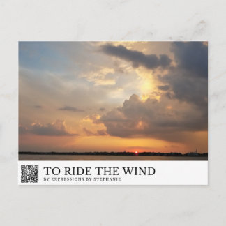 Op de wind rijden briefkaart