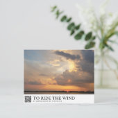 Op de wind rijden briefkaart (Staand voorkant)