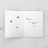 Op de wolk 9 Cute Funny Balloons Eenvoudige verjaa Kaart (Binnen)