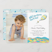 Op de wonderlijkste plaatsen! | Jongen Verjaardag Kaart (Voorkant / Achterkant)