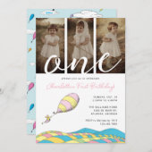 Op de wonderlijkste plaatsen! Meisje 1e verjaardag Kaart (Voorkant / Achterkant)