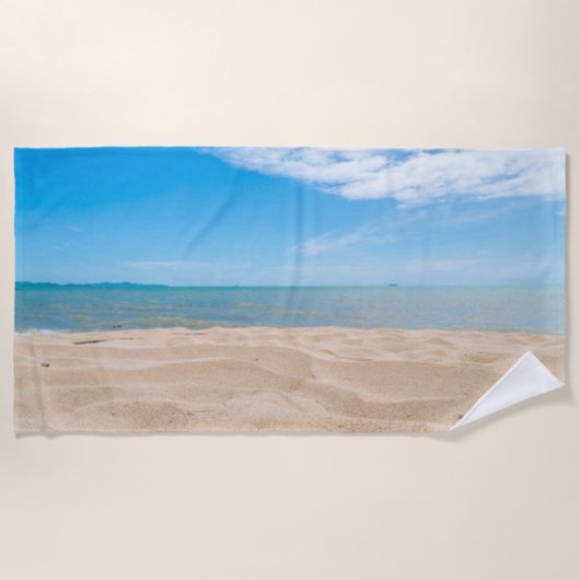 Op de zand-handdoek strandlaken (Voorkant)