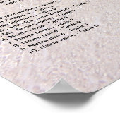 Op de Zee Beach Wedding Reception Seating Chart Poster (Hoek)