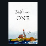 Op de Zee Wedding Table Kaart<br><div class="desc">Een deel van het Collectie "Door het Zee" bruiloft</div>
