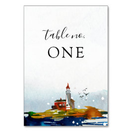 Op de Zee Wedding Table Kaart