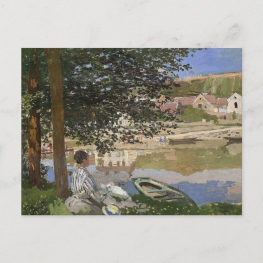 Op de Zijnbank | Claude Monet Briefkaart (Voorkant)
