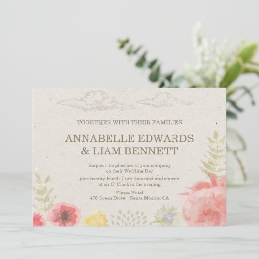 Op de zomervakantie kaart (Staand voorkant)