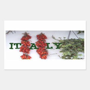 Op de zon gedroogde tomaten rechthoekige sticker