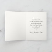 Op degene waar ik van hou. Valentijnsdag Feestdagen Kaart (Binnen)