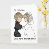 Op deze dag Trouwkaart Kaart (Gele Bloem)