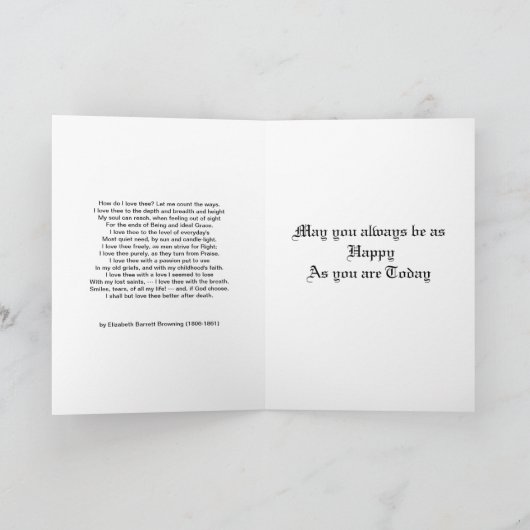 OP DEZE DAG VAN JE BRUILOFT KAART (Binnen)