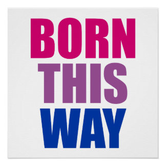 Op deze manier geboren Biseksueel Bi Pride LGBTQ Perfect Poster