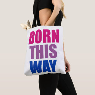 Op deze manier geboren Biseksueel Bi Pride LGBTQ Tote Bag