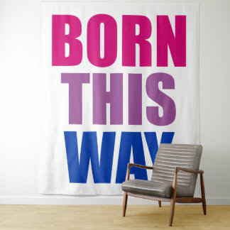 Op deze manier geboren Biseksueel Bi Pride LGBTQ Wandkleed