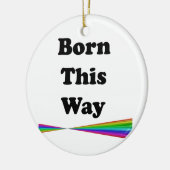 Op deze manier geboren keramisch ornament (Links)