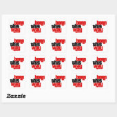 Op deze manier geboren vierkante sticker (Vel)