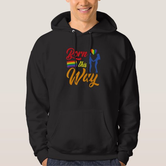 Op deze manier geboren voor een lesbische lesbienn hoodie (Voorkant)