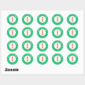 OP DEZE MANIER. Tot straks weer. Green Ronde Sticker (Vel)