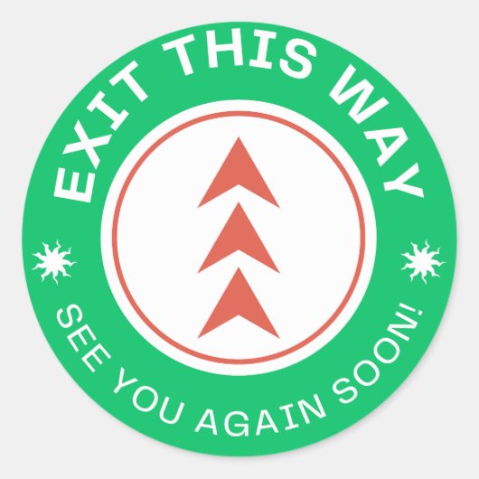 OP DEZE MANIER. Tot straks weer. Green Ronde Sticker (Voorkant)