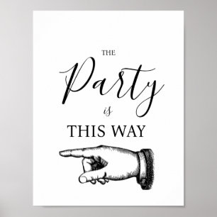 OP DEZE MANIER VINGERWIJZEND TEKEN POSTER