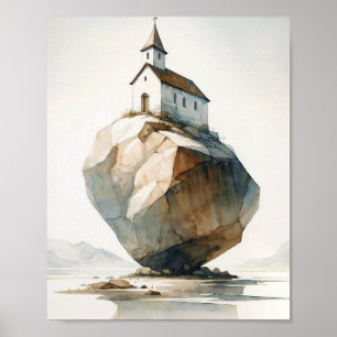 Op deze rots zal ik mijn kerk bouwen poster