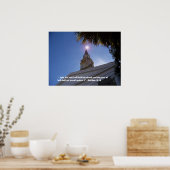 Op deze steen zal ik mijn kerkPoster bouwen Poster (Keuken)