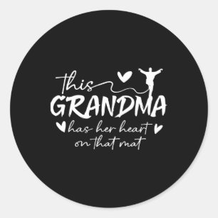 Op die mat Karate Oma Karate Grootmoeder 1 Ronde Sticker