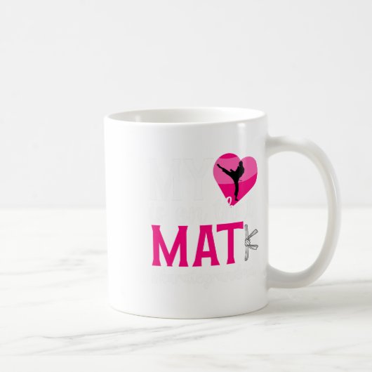 Op die mat Karate Oma Karate Grootmoeder Koffiemok (Rechts)
