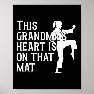 Op die mat karate oma trotse karate oma poster