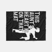 Op die mat karate tante trotse karate tante fleece deken (Voorkant (Horizontaal))