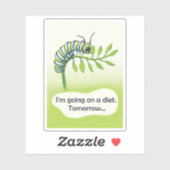 Op dieet gaan sticker (Vel)