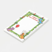 Op dinosauriërs gebaseerd gepersonaliseerd Mitzvah Post-it® Notes (Schuin)