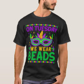 Op dinsdag Draag we de druppels van Mardy Gras op T-shirt (Voorkant)